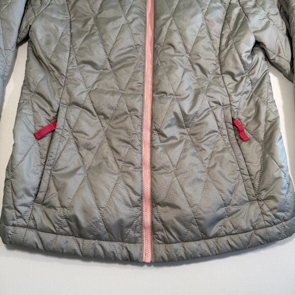Girls PATAGONIA Nano Puff Jacket Gray Pink Medium / 10 - Picture 4 of 14